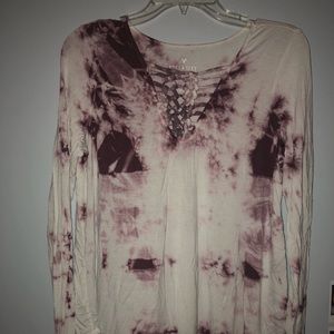 american eagle tie dye long sleeve shirt